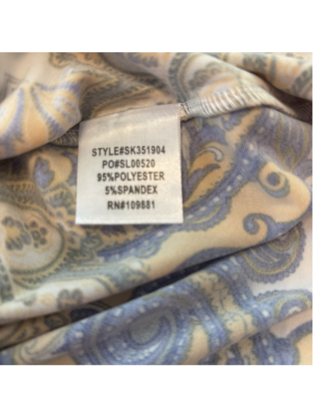 sunny leigh tops long sleeve blue/gold women’s M - Picture 3 of 8